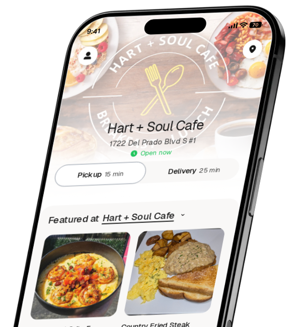 Hart + Soul Cafe app preview
