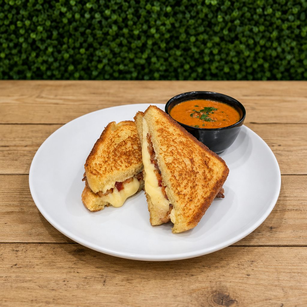Artesian Grilled Cheese + Tomato Bisque.